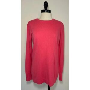 BANANA REPUBLIC Pink Merino Wool Rayon Cashmere Pullover Sweater Top Womens M